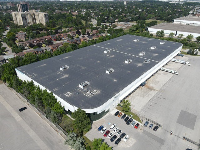 SCI Logistics (Prologis) Facility, Mississauga, Ontario Empire Roofing EPDM installation